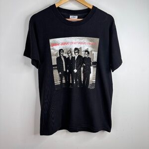 Vintage Single Stitch Bon Jovi Tour Shirt M One Wild Night 100% Cotton 2001